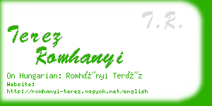 terez romhanyi business card